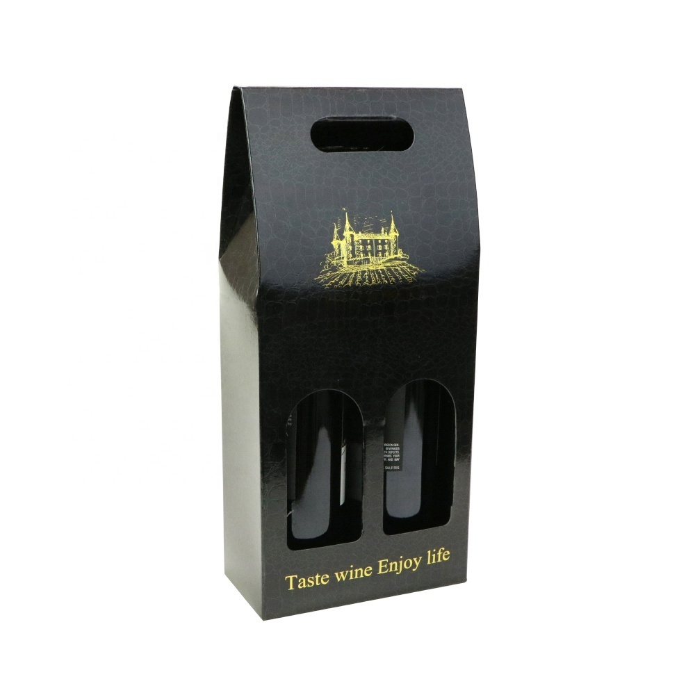 Luxury wine bottle gift box with 2 bottle inside Luxury wine bottle gift box with 2 bottle inside