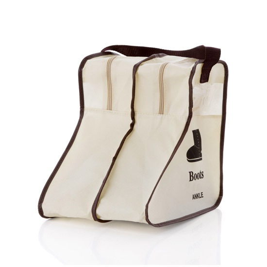 Travel boots bag with zipper closure for high heels