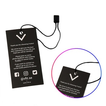Paper Clothing Garment Hang Tag with String and Eyelet Paper Clothing Garment Hang Tag with String and Eyelet