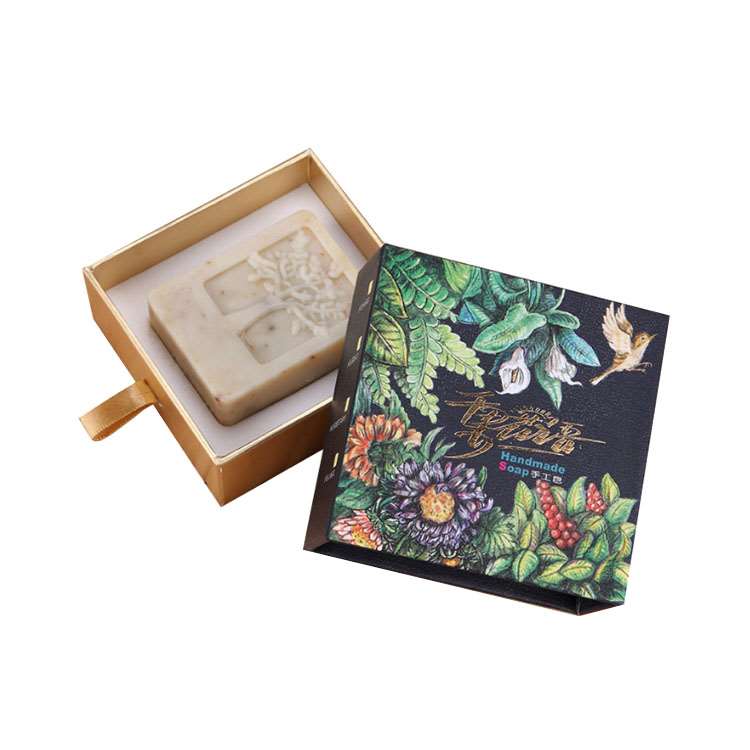 Colorful printing boxes drawer soap box with ribbon OEM Colorful Printing Packaging Boxes Puller Drawer Soap Box With Ribbon -katady.com