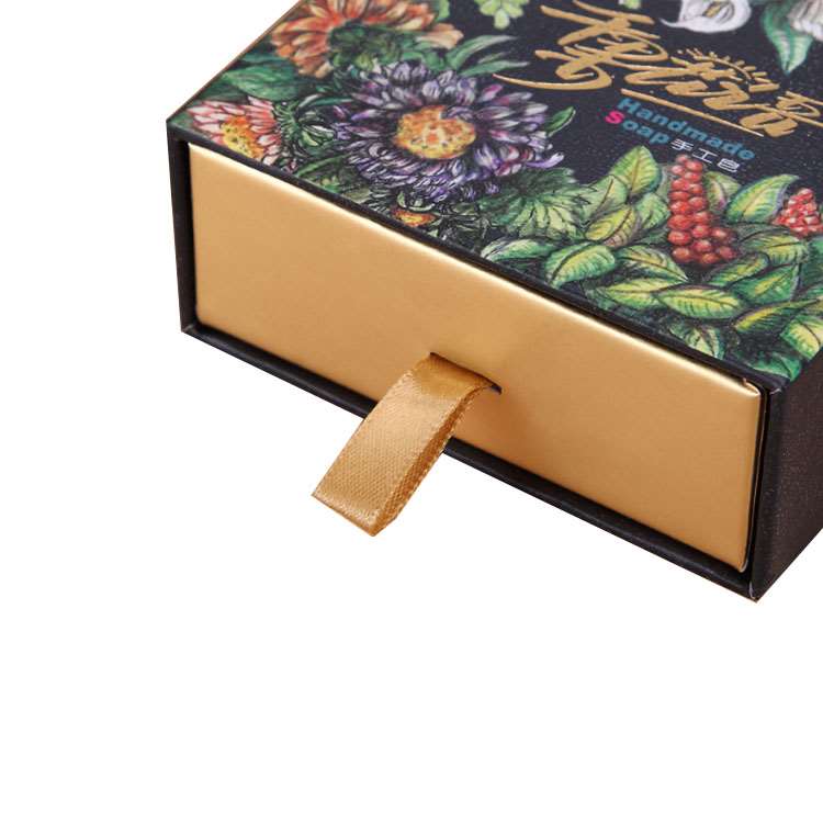 Colorful printing boxes drawer soap box with ribbon OEM Colorful Printing Packaging Boxes Puller Drawer Soap Box With Ribbon -katady.com