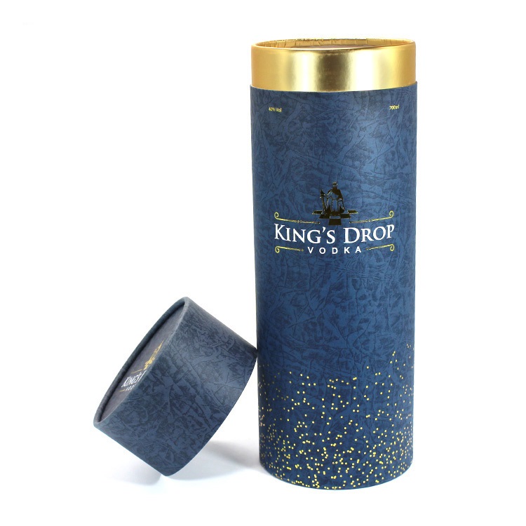 Kraft paper round wine bottle tube wine box Kraft paper round wine bottle tube wine box