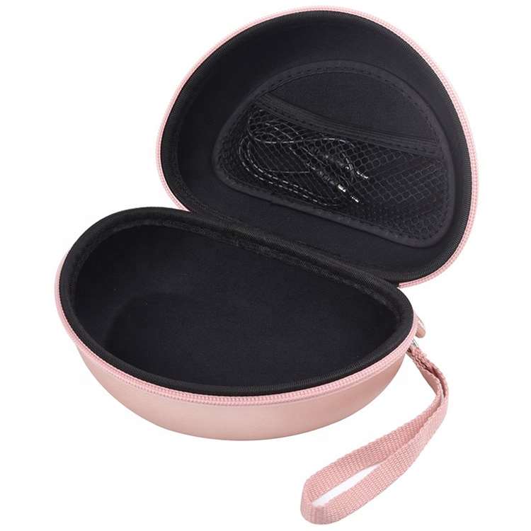 PU surface Mini Pink Earphone Headphone EVA Case PU surface Mini Pink Earphone Headphone EVA Case