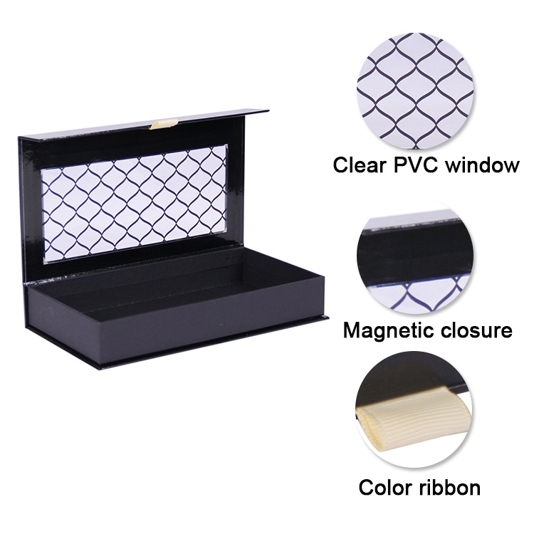Ribbon open chocolate clear PVC window boxes Ribbon open chocolate clear PVC window boxes