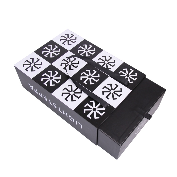 Rigid paper sliding drawer gift box with ribbon Rigid paper sliding drawer gift box with ribbon