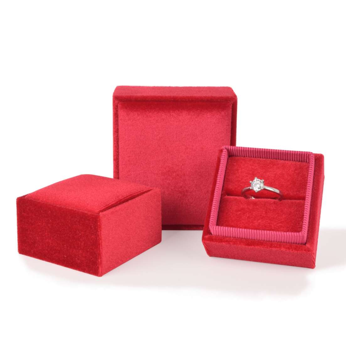 Ring necklace jewelry package gift jewelry velvet pink ring ring necklace jewelry luxury box package gift jewelry velvet gift box-katady.com