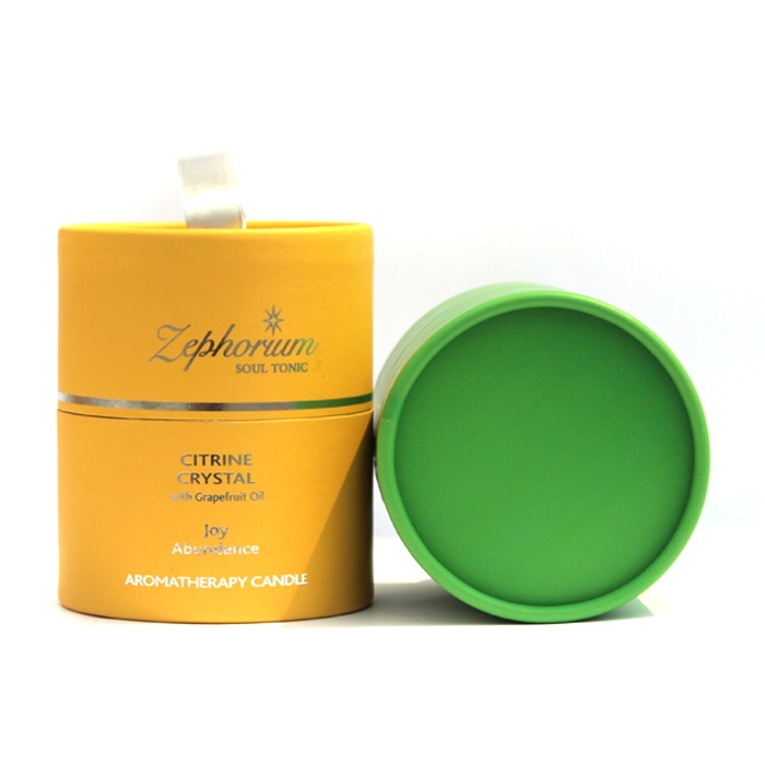 Luxury cardboard cylinder candle box with ribbon handle Luxury cardboard cylinder candle box with ribbon handle