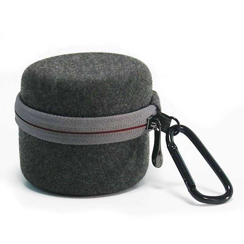 Round shape hard zippered EVA carry speaker case packaging