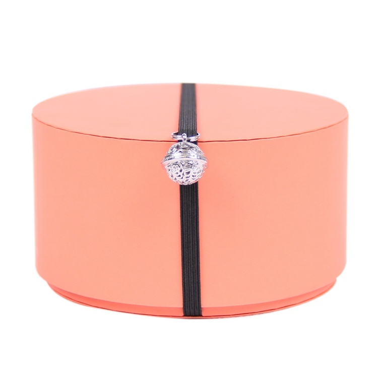 Round custom jewelry packaging box with bell Round custom jewelry packaging box with bell
