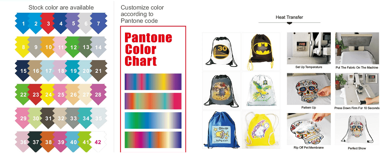Reusable non woven drawstring shoe bag with PVC window