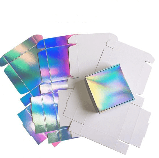 silver holographic paper gift box laser paper packaging box silver holographic paper gift box laser paper packaging box