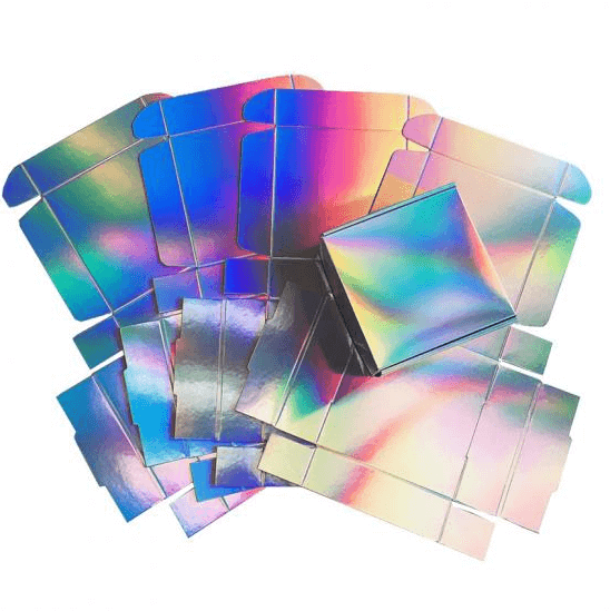 silver holographic paper gift box laser paper packaging box silver holographic paper gift box laser paper packaging box