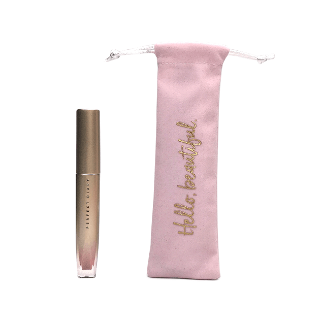 Small lipstick drawstring velvet pouch bag