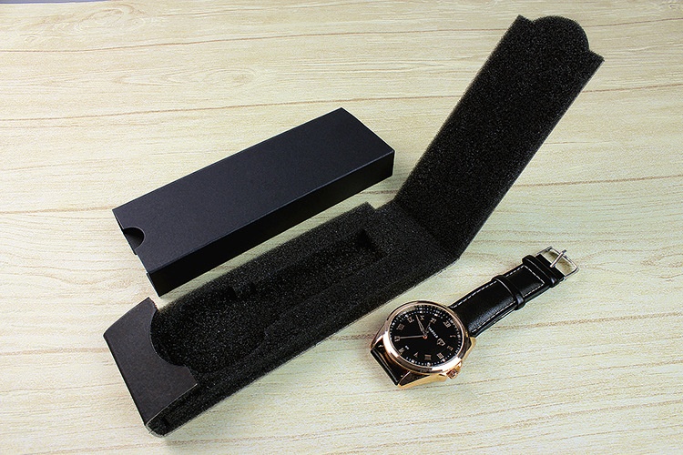 Thin Black Foam Paper Folding Watch Box Thin Black Foam Paper Folding Watch Box