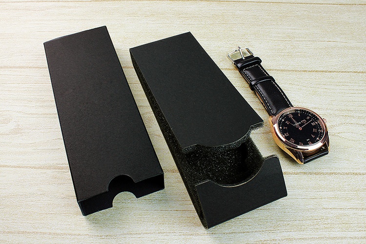 Thin Black Foam Paper Folding Watch Box Thin Black Foam Paper Folding Watch Box