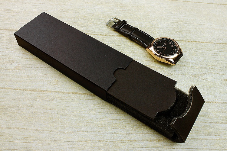 Thin Black Foam Paper Folding Watch Box Thin Black Foam Paper Folding Watch Box