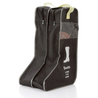 Travel boots bag with zipper closure for high heels