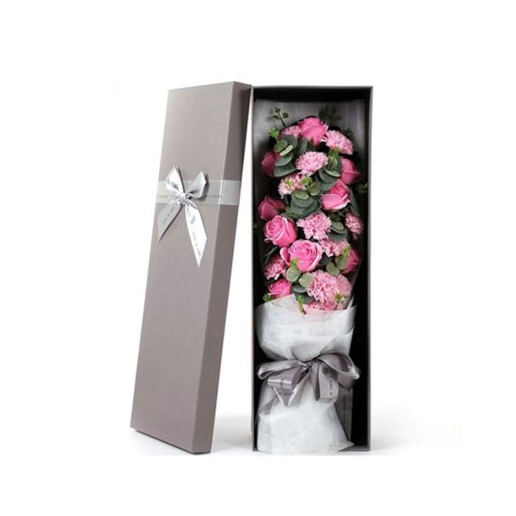 Valentine’s day flower paper gift box with lid and bottom Valentine’s day flower paper gift box with lid and bottom
