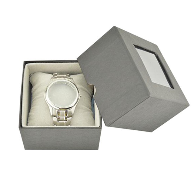 Watch gift box paper square display box with PVC window Watch gift box paper square display box with PVC window