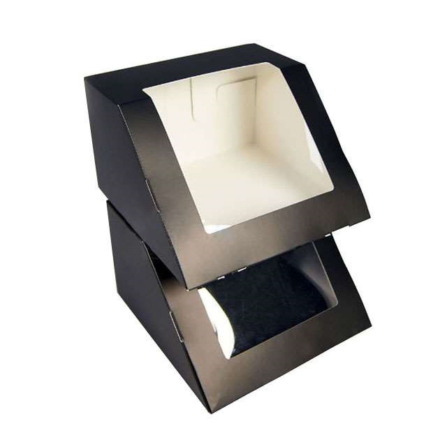 Wholesale Custom Black Matt Transparent Window Hat Box Wholesale Custom Black Matt Transparent Window Hat Box