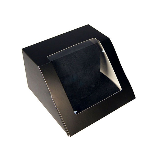 Wholesale Custom Black Matt Transparent Window Hat Box Wholesale Custom Black Matt Transparent Window Hat Box