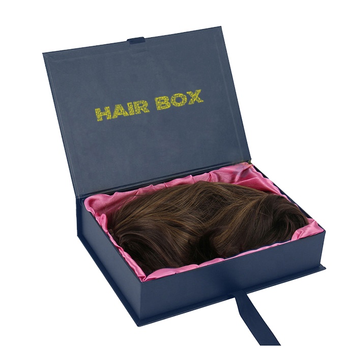 wholesale hair extension wig packaging box with ribbon wholesale hair extension wig packaging box with ribbon