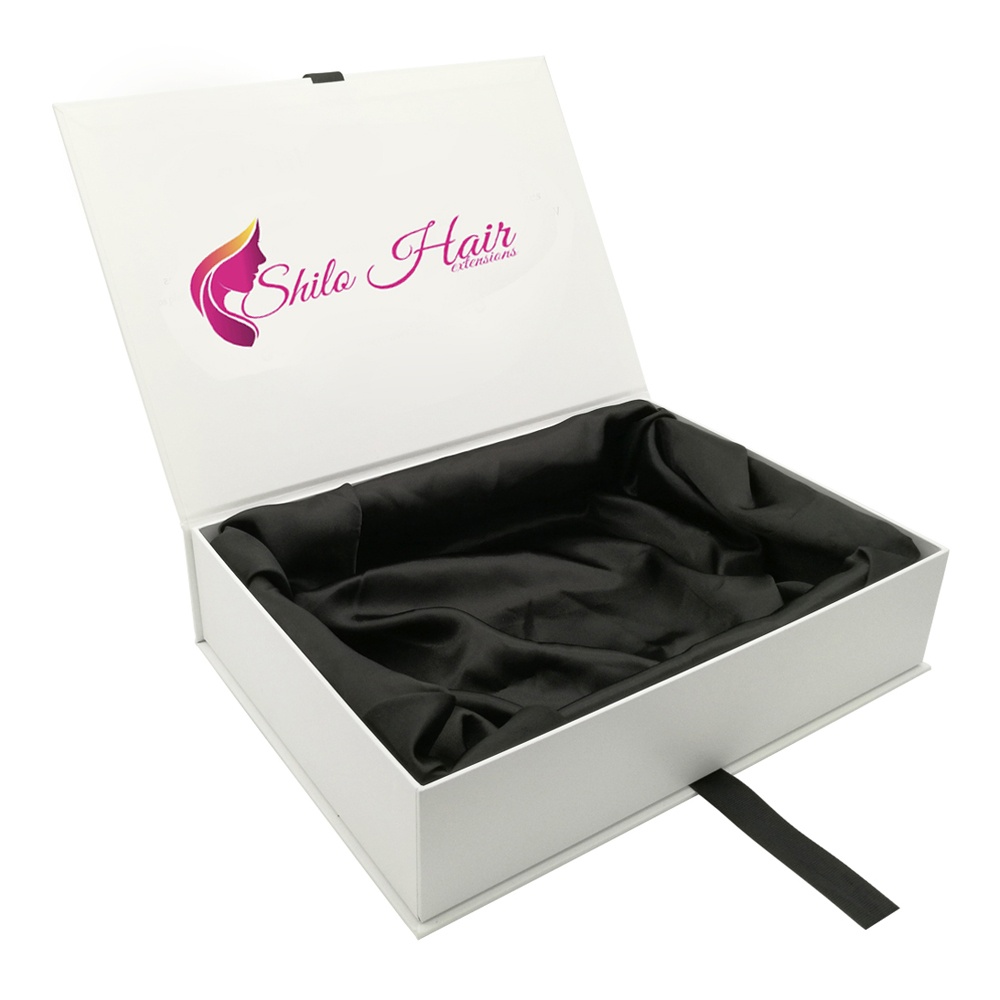 wholesale hair extension wig packaging box with ribbon wholesale hair extension wig packaging box with ribbon