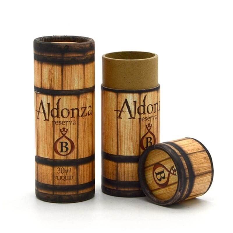 Wine cylindrical packaging boxes with wood grain printing Wine cylindrical packaging boxes with wood grain printing