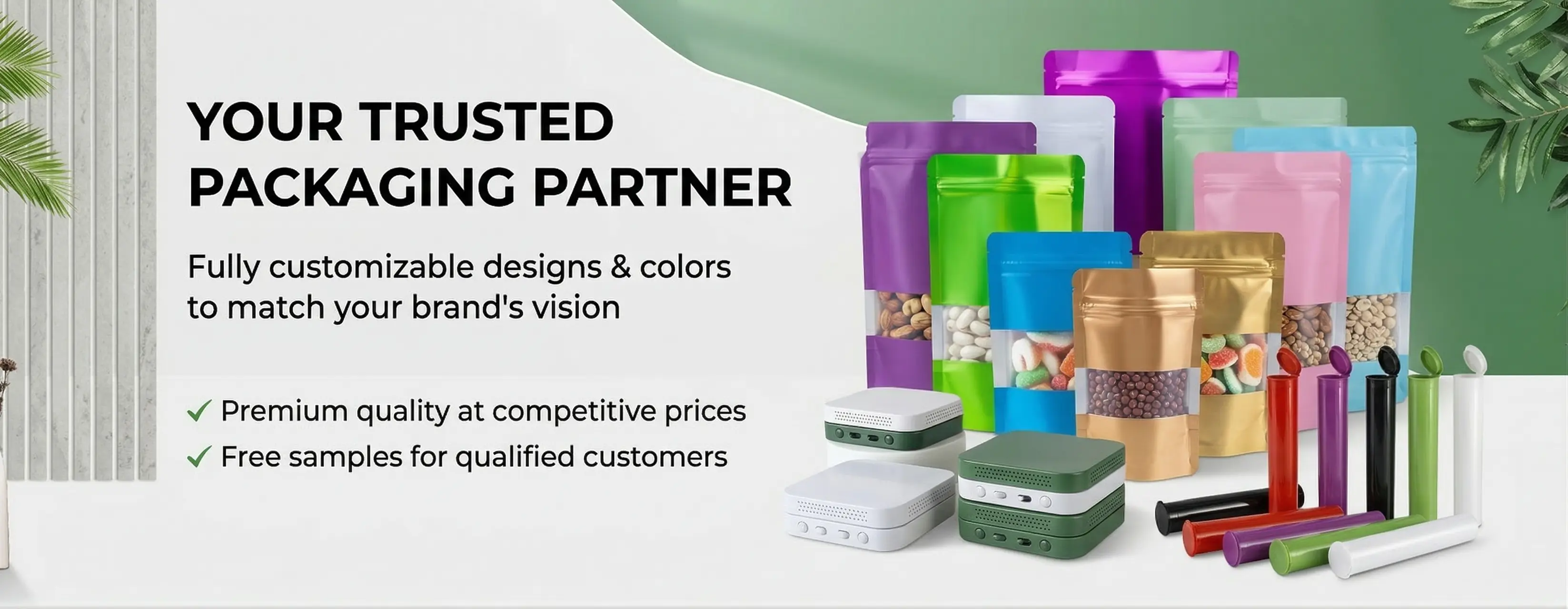 KATADY Packaging Pop tube Mylar Bags 3.5G Banner