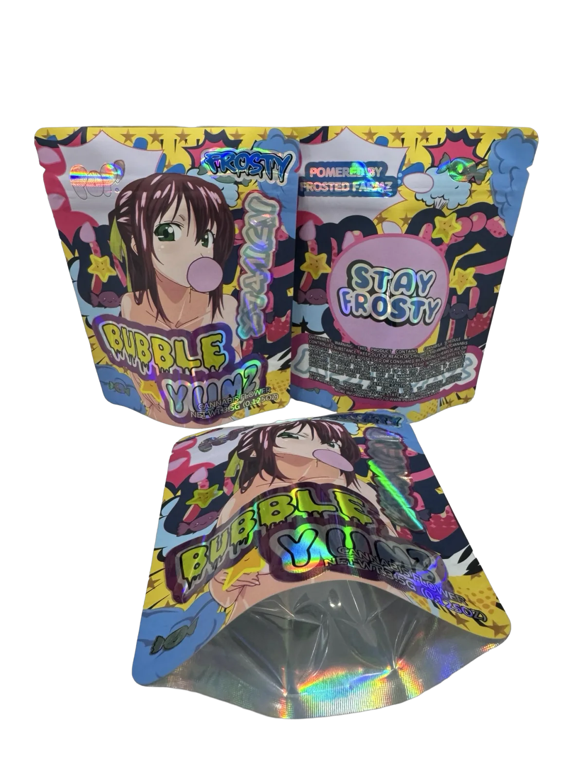 Bubble Yumz Mylar Bags 3.5g Frosty Bubble Yumz Mylar Bags 3.5g Frosty