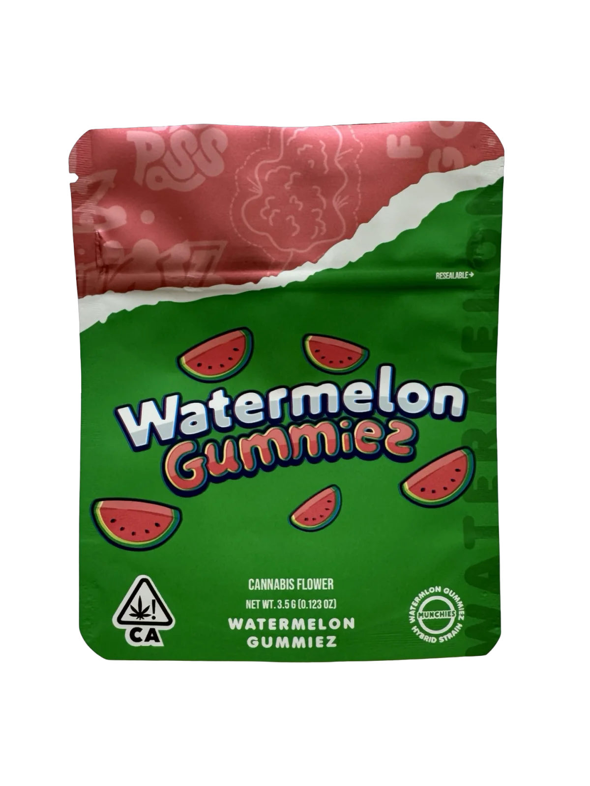Watermelon Gummiez Mylar Bags 3.5g Munchies Watermelon Gummiez Mylar Bags 3.5g Munchies