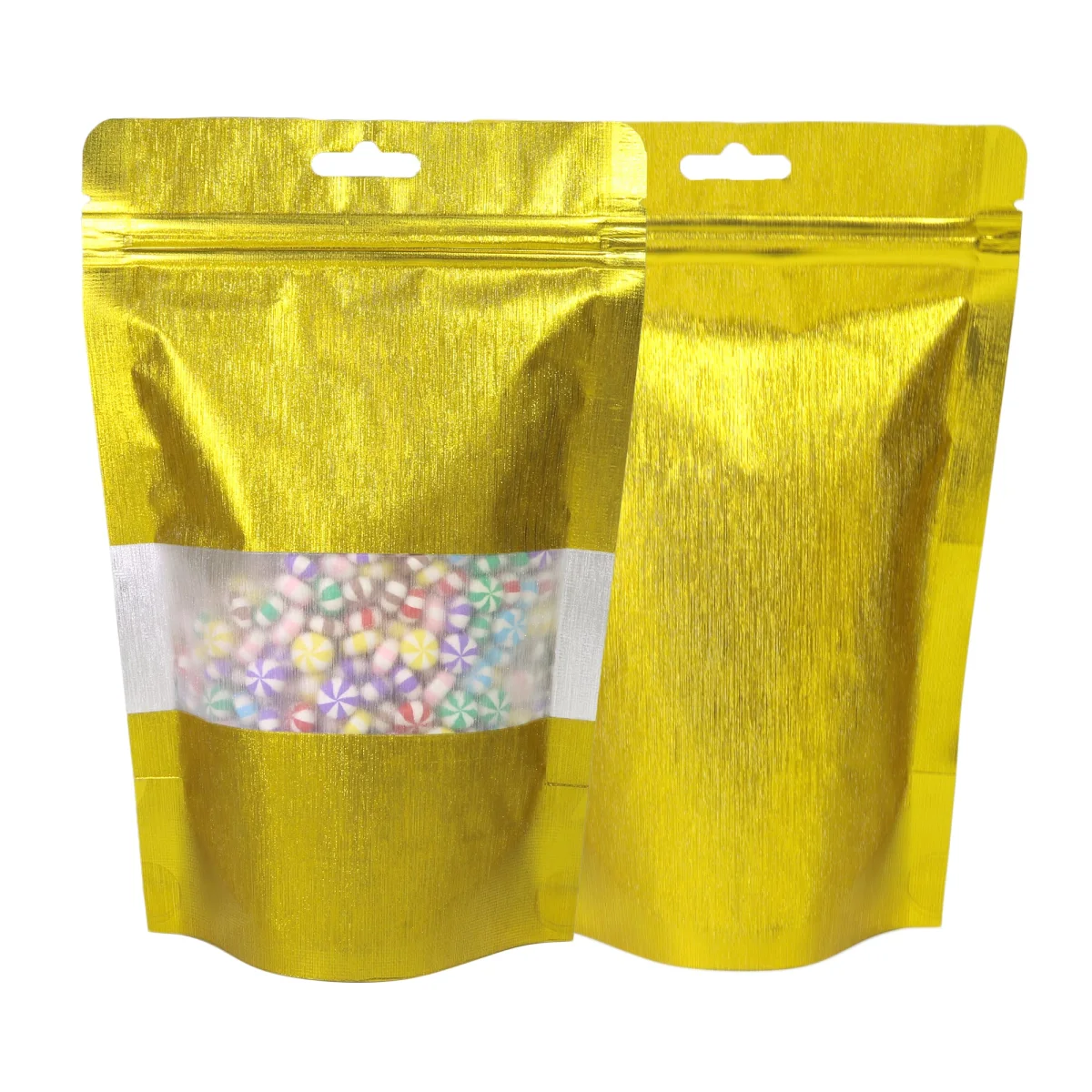 Shimmery Textured Gold Metallized Foil Stand-Up Bags Shimmery Textured Gold Metallized Foil Stand-Up Bags