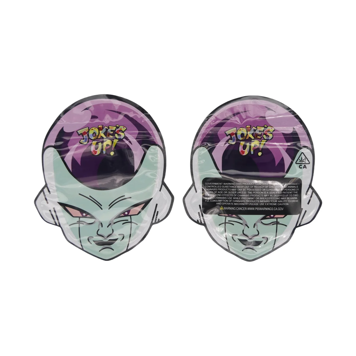 Anime Character Head Design Die-Cut Mylar Zipper Bag Anime Character Head Design Die-Cut Mylar Zipper Bag