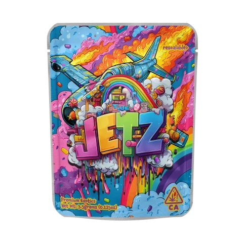 Jetz Mylar Pouches Pre-Labeled