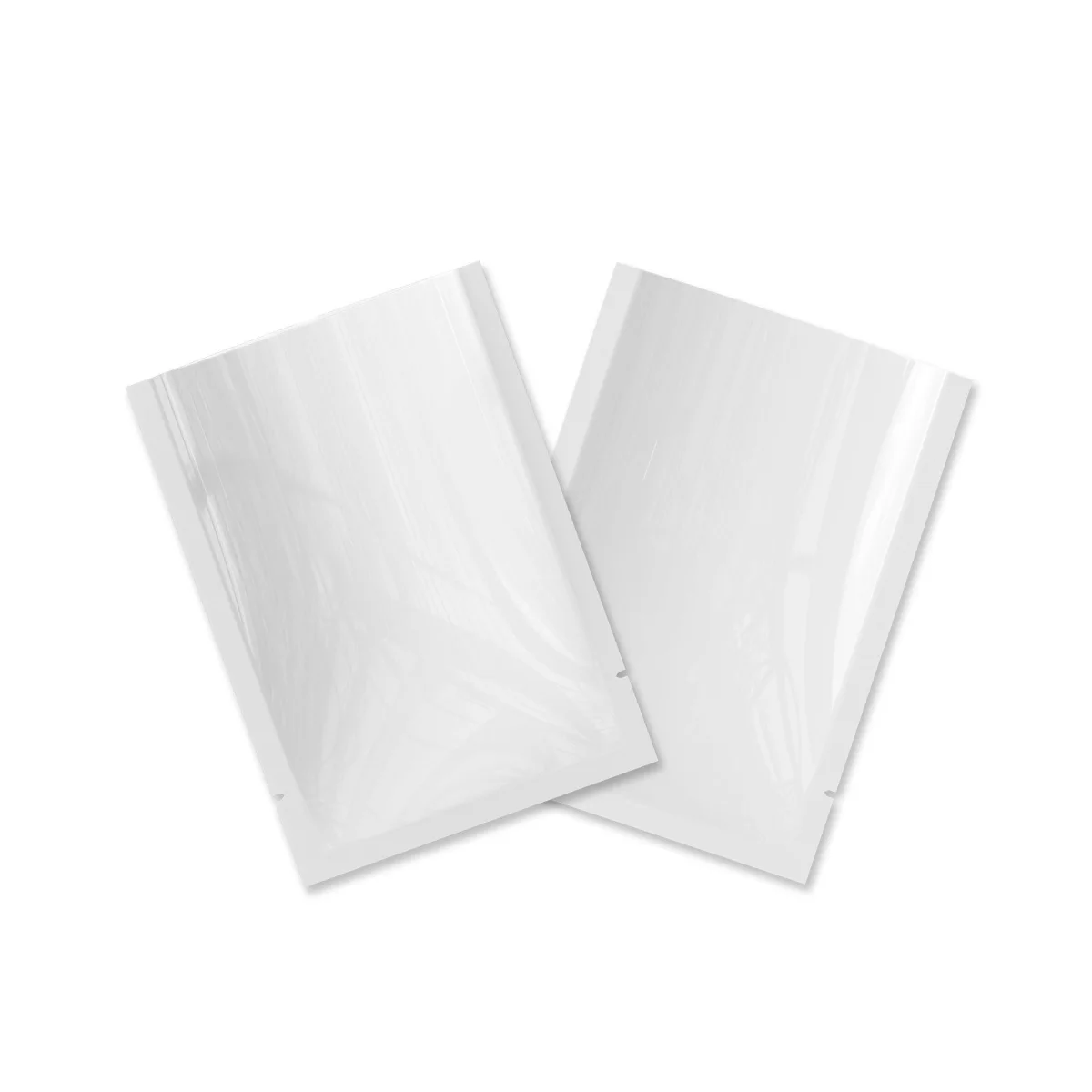 Custom White Polyethylene Open-Top Bag with Window Custom White Polyethylene Open-Top Bag with Window