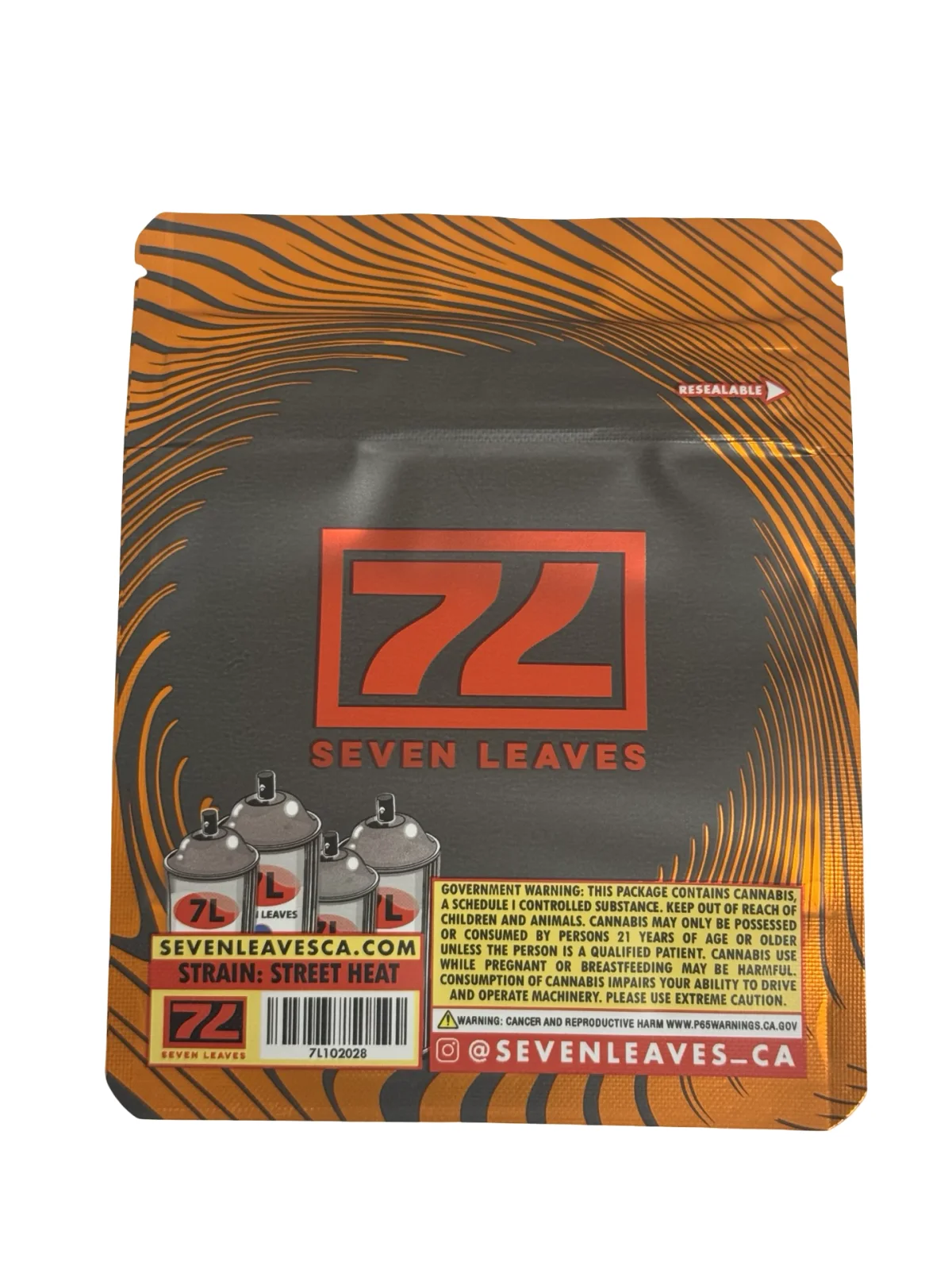 Street Heat 3.5g Mylar Bags Seven Leaves Street Heat 3.5g Mylar Bags Seven Leaves