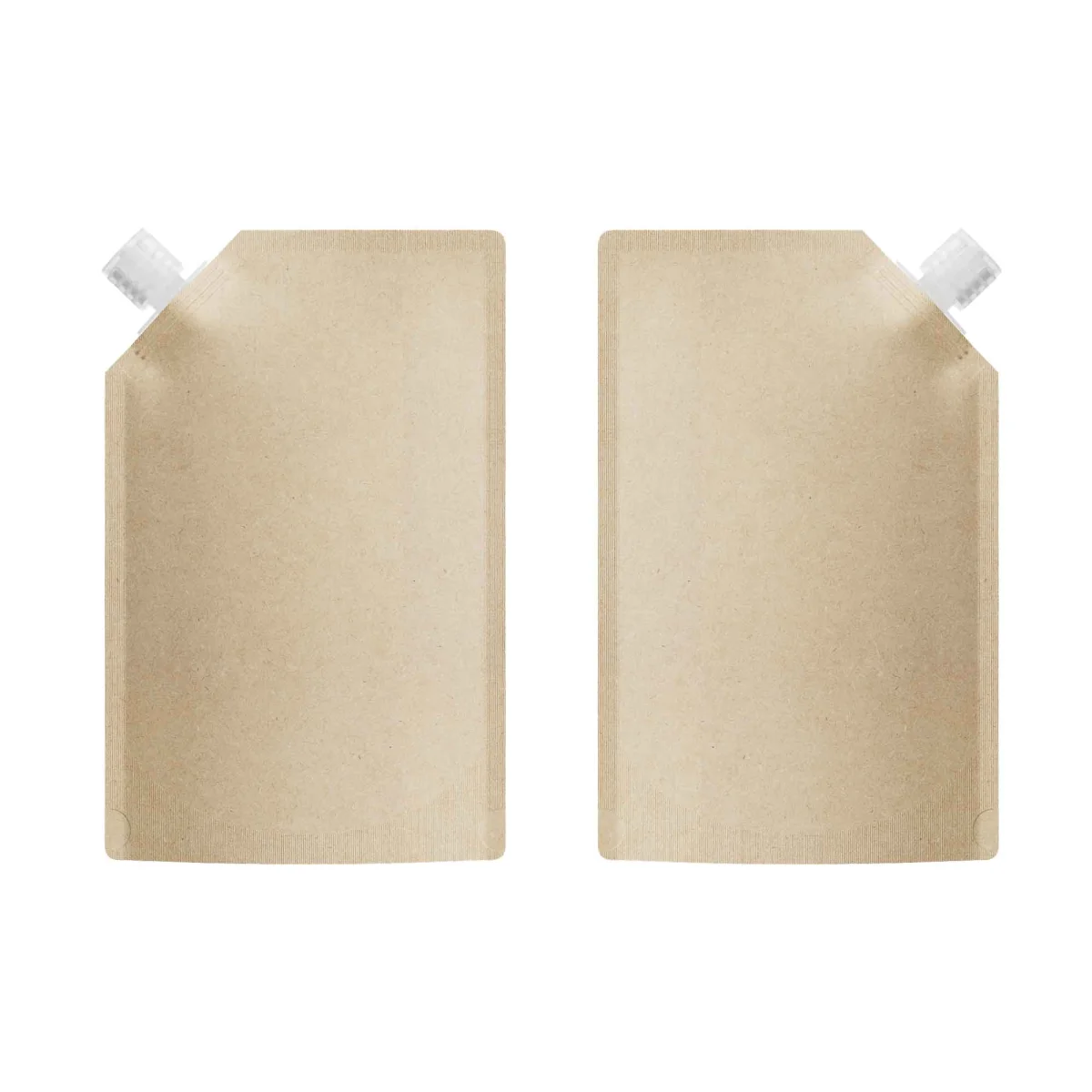 Custom Brown Kraft Bottle Pouch with Corner Spout Custom Brown Kraft Bottle Pouch with Corner Spout