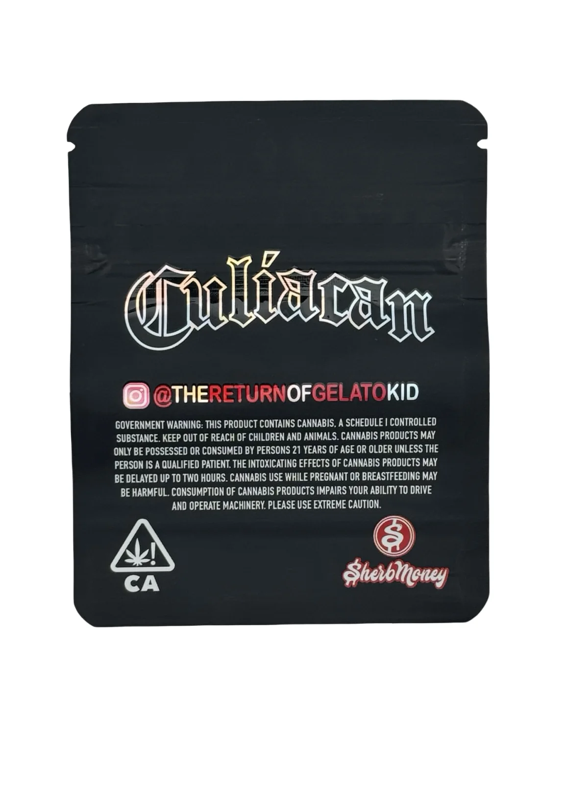 Culiacan Mylar Bags 3.5g SherbMoney Culiacan Mylar Bags 3.5g SherbMoney