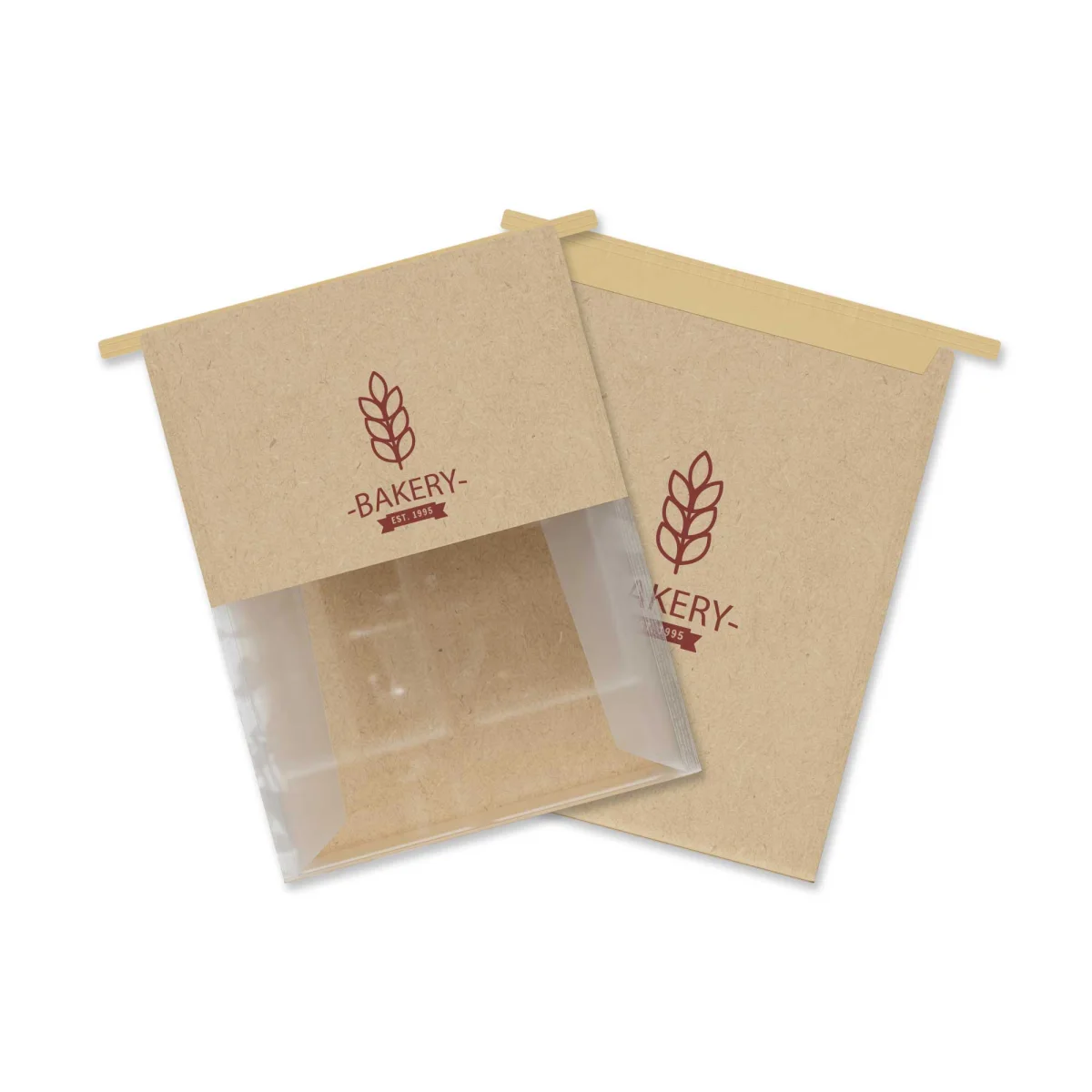 Customizable Cotton Paper Open Top Bakery Bags with Tin Tie