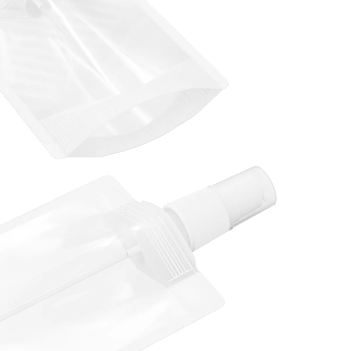 Frosted Translucent Stand-Up Pouch with Serum Pump Frosted Translucent Stand-Up Pouch with Serum Pump