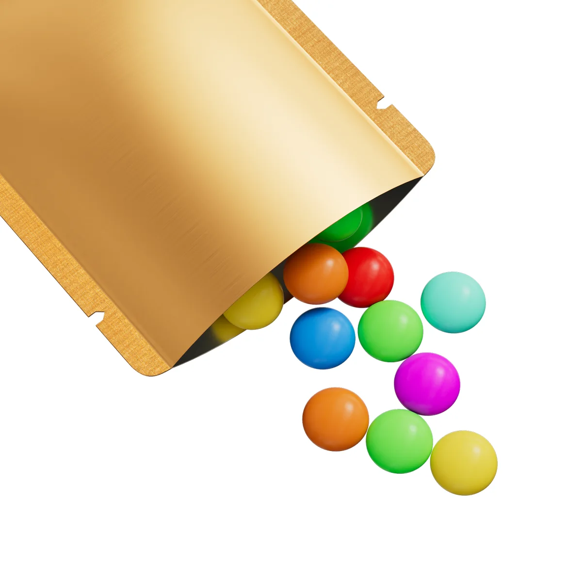 Matte Honey Gold Aluminum Bottom-Fill Sample Bag Matte Honey Gold Aluminum Bottom-Fill Sample Bag