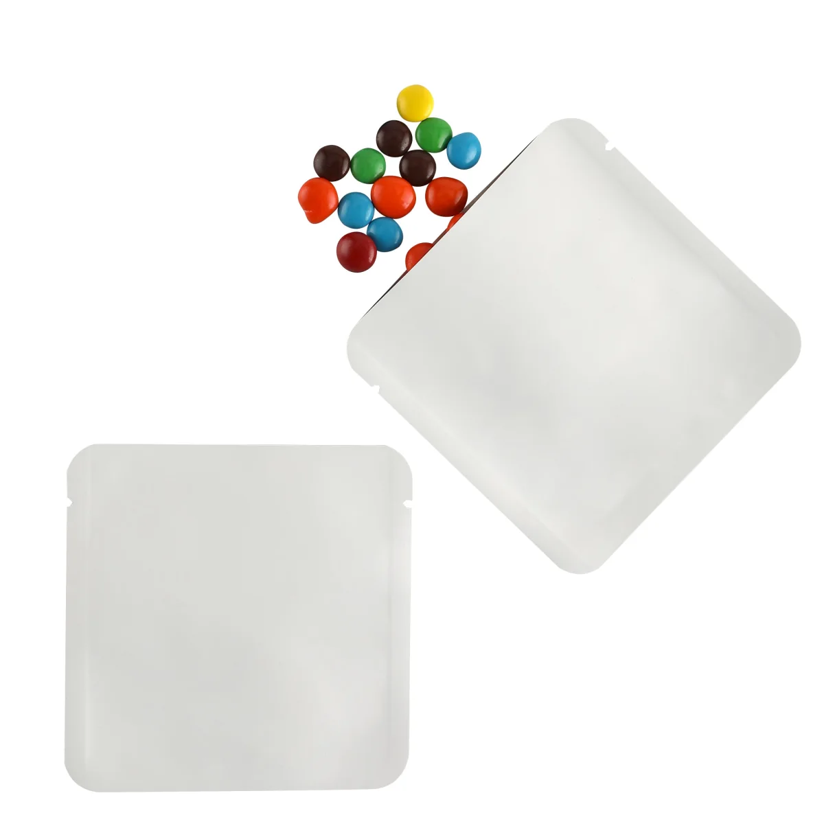 Matte Coconut White Square Foil Bag with Rounded Corners Matte Coconut White Square Foil Bag with Rounded Corners