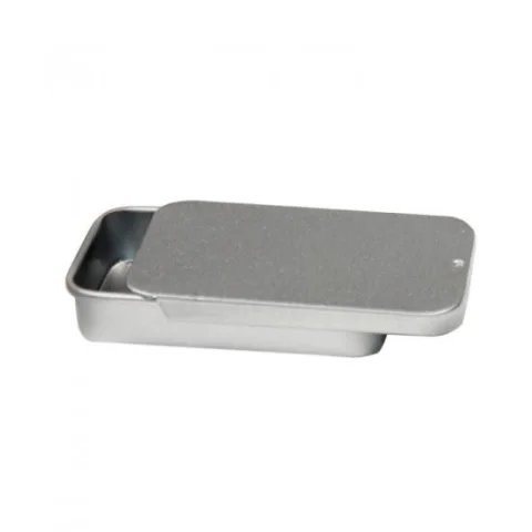 Rectangular Metal Storage Tin with Sliding Lid