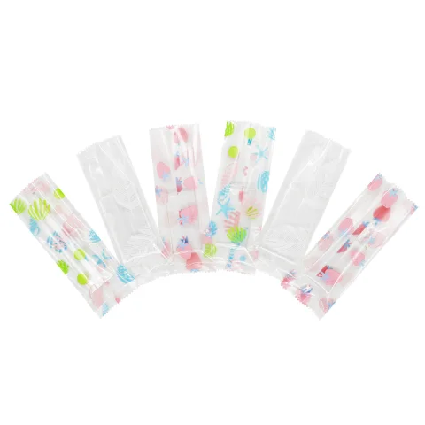 Glossy Clear Packaging Bag with Printed Designs