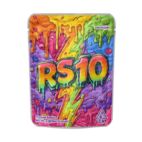 RS10 Mylar Pouches Pre-Labeled