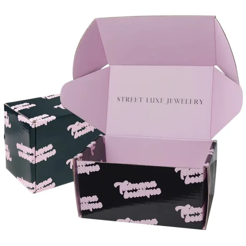 Custom Pink Corrugated Shipping Box