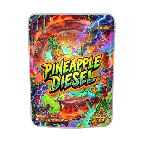 Pineapple Diesel Mylar Sticker Packs