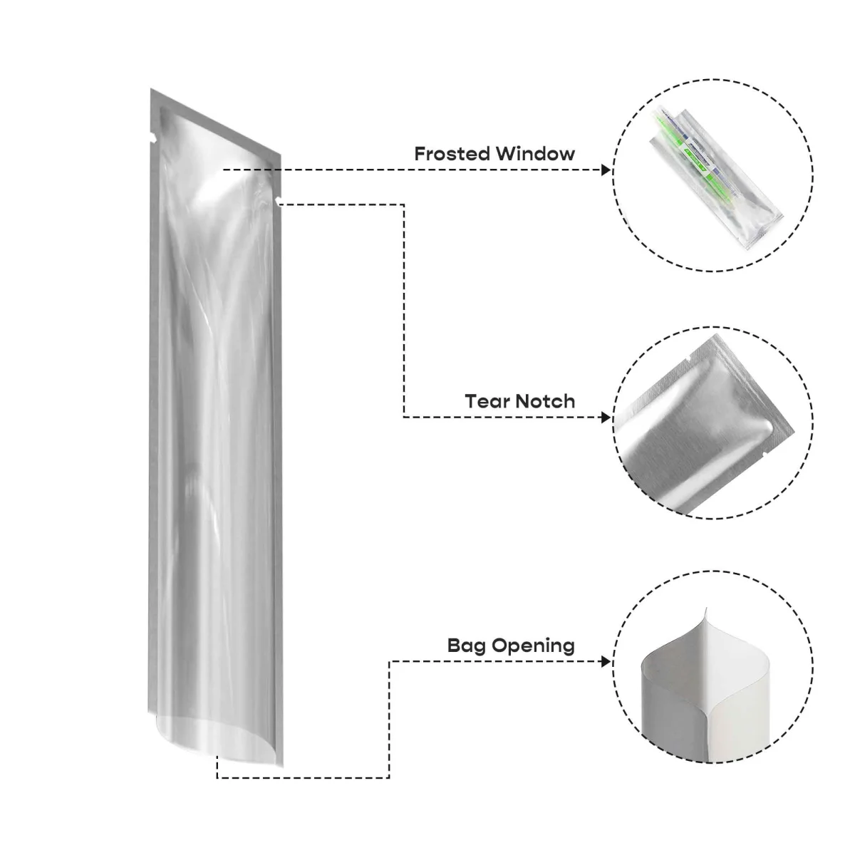Custom Clear-Front Aluminum Stick Pouch Custom Clear-Front Aluminum Stick Pouch