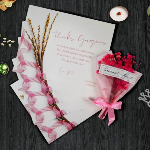 Custom Gold Foil Thank You Card