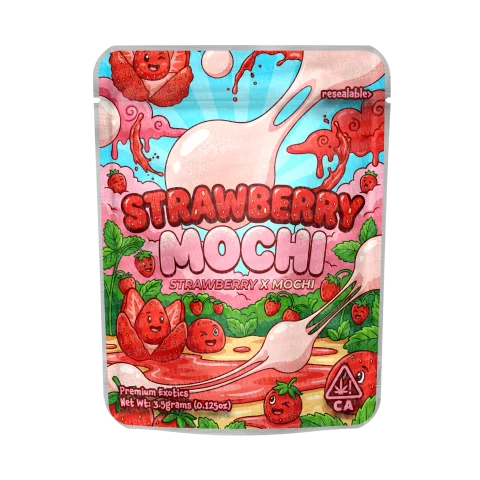 Strawberry Mochi Mylar Sticker Packs